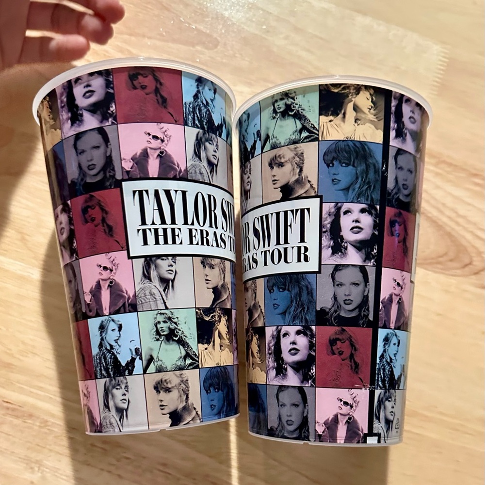 AMC Taylor Swift The Eras Tour Collage Cups - Pink, Blue, Black